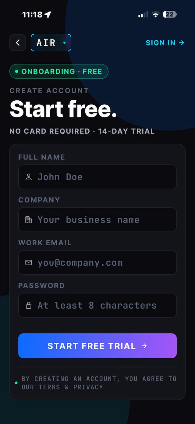 Create Account